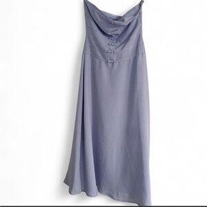 Altar’d State Light Blue Strapless Midi Dress